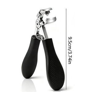Coupe-ongles en acier inoxydable, lame incurvée, coupe-ongles avec assistance par ressort, poignée antidérapante pour adultes et personnes âgées - Product Image 5