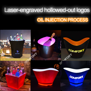 Thiết Kế Mới Rượu Vang Rượu Sâm Banh Bia Chai Lưu Trữ Bồn Tắm Hoàn Hảo Rõ Ràng Nhựa 5 Lít Bia Xô Đá Phục Vụ Đồ Uống LED Xô Đá - Product Image 6