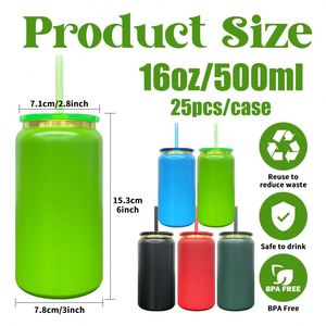 Canettes de Noël en acier inoxydable à double paroi, plaquées or, 16 oz, avec revêtement en poudre, pour sodas et bières - Product Image 2