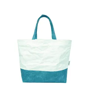 定制标志可洗杜邦特卫强纸袋可重复使用防撕裂防水购物杂货手提袋