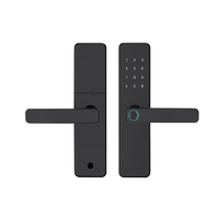 Cerradura Inteligente para Puerta de Madera Allsmart P14, con WiFi, Huella Dactilar, Código, Aleación de Aluminio, Color Negro, App Tuya, para Hogar y Oficina, Venta al Por Mayor
