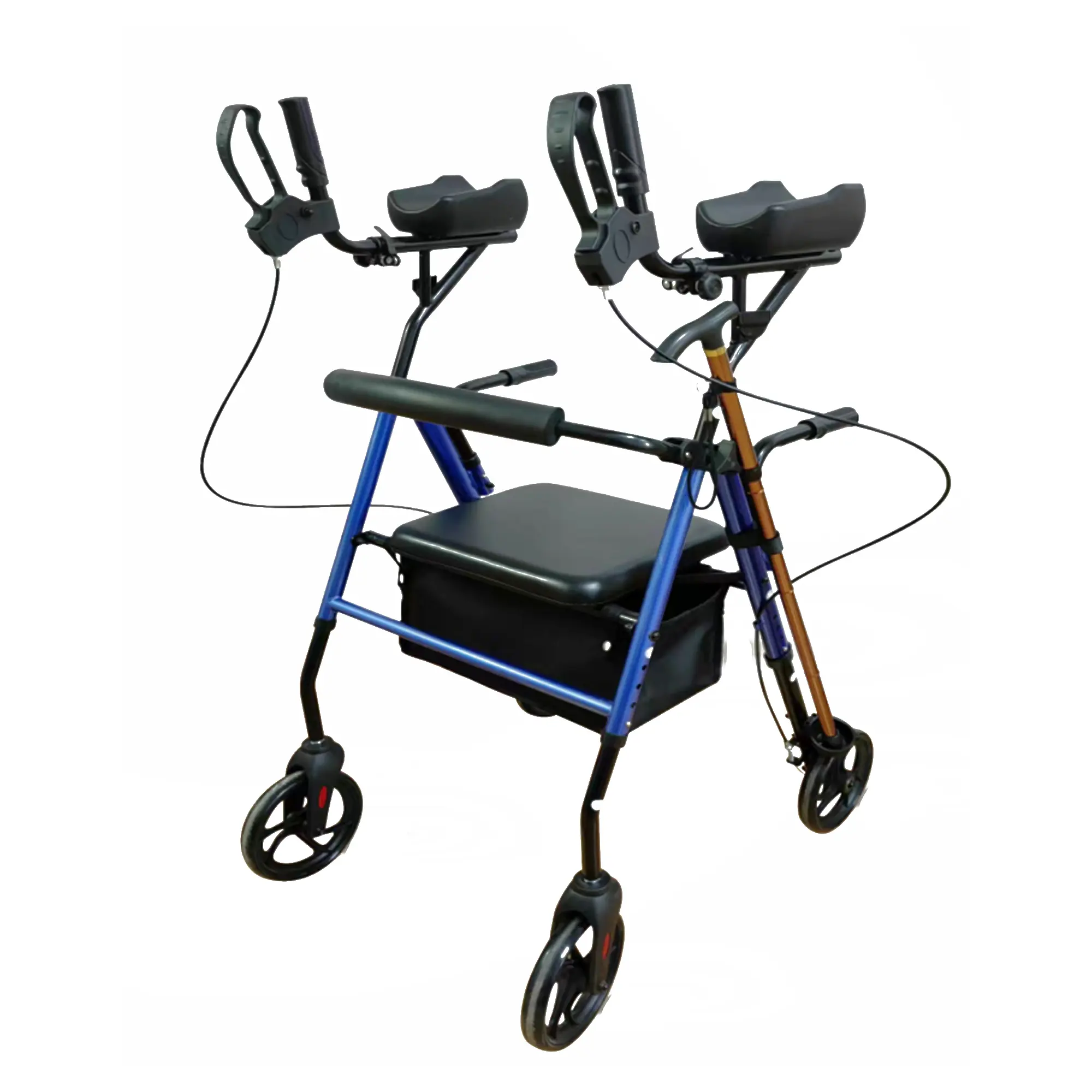 Marcheur d'équipement de réadaptation médicale en alliage d'acier pour le marcheur handicapé de Rollator de soutien de bras de marche âgée