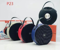 Haut-parleur Bluetooth P23 en cuir véritable, portable, BT5.1, boîte audio, prend en charge la lecture de clé USB, entrée AUX, boîte à musique en cadeau