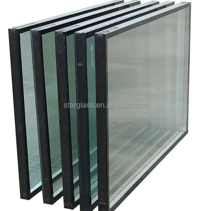 Proveedor de vidrio 6 + 12a + 6 Muestra de panel de unidad de vidrio aislante transparente con doble aislamiento