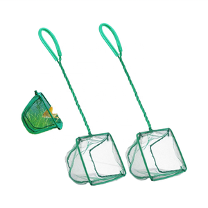 4 Inch Grenen Groene Aquarium Visnetten 2 Pak Kleine Vierkante Mesh Met Plastic Handvat Voor Gebruik In De Woonkamer - Product Image 1
