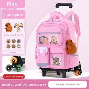 Nueva <span class=keywords><strong>Mochila</strong></span> Escolar <span class=keywords><strong>con</strong></span> <span class=keywords><strong>Ruedas</strong></span> EVA 3D, Diseño <span class=keywords><strong>de</strong></span> Dinosaurio, <span class=keywords><strong>con</strong></span> Lonchera para Niños, 3 en 1 - Product Image 6