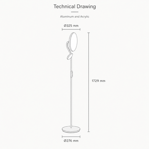 Modern LED Floor Lamp Brushed Metal Standing <b>Light</b> with Dual <b>Light</b> Head Adjustable Reading Lamp for Bedroom Living Room Hotel - Product Image 5