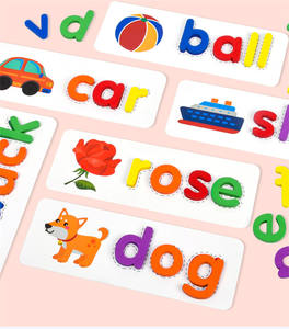 Giocattoli educativi per bambini 26 lettere inglese carta di ortografia pratica divertente gioco di parole per l'educazione precoce - Product Image 6