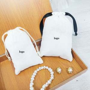 Sacs à cordon en lin personnalisés en gros, emballage cadeau, logo personnalisé, petit sac à poussière à cordon - Product Image 5