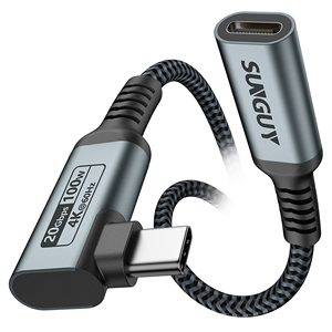 Cable USB de Carga Rápida SUNGUY Tipo-C de 100W 5A para Teléfono Móvil y Banco de Energía, Fabricado con Nylon y Aluminio Ecológicos, Venta al Por Mayor de Fábrica - Product Image 1