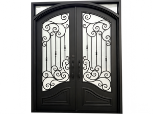 Modèles de portes doubles en <span class=keywords><strong>fer</strong></span> <span class=keywords><strong>forgé</strong></span> pour l'entrée principale d'une maison moderne - Product Image 4