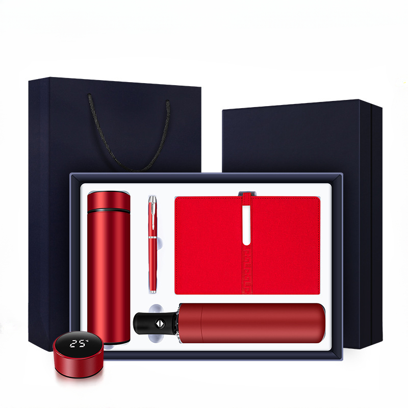 3pcs set [cup + notebook +  pen] red