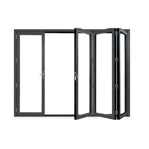 Porte pliante en alliage d'aluminium, verre trempé, isolation acoustique, design contemporain extérieur - Product Image 4