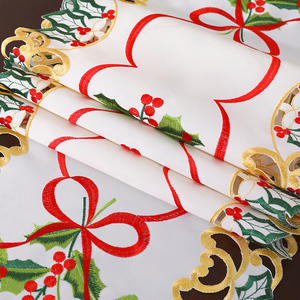 Á hậu bàn thêu giáng sinh tinh tế được sử dụng để trang trí phòng ăn phòng khách cho bữa tiệc giáng sinh - Product Image 6