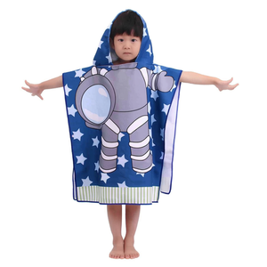 Buonic Poncho con cappuccio da astronauta per bambini, 60x120 cm, asciugamano da bagno, copricostume per bambini - Product Image 2