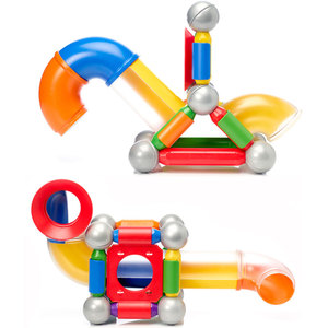 Set di Costruzioni Magnetiche 3D in Plastica con Pista per Palline, Giocattoli Educativi Montessori STEM per Bambini, Regalo per Bambini - Product Image 5