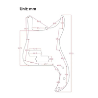 3Ply White Guitar Scratch Plate Pick Guard P Bass Pickguard pour 4 cordes USA/Mexican Standard P Bass Style
