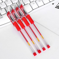 Precio barato negro rojo azul Gel bolígrafos 0,5mm gran oferta Gel tinta pluma escuela Oficina papelería tinta pluma