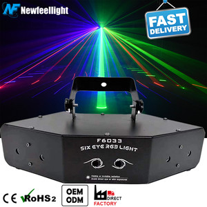 Fábrica al por mayor 6 ojos RGB luz láser para discoteca/salas de baile/bares/KTV/club nocturno/boda/fiesta familiar - Product Image 6