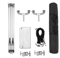 E-reise 3.6x3.6M 12x12 'Butterfly Diffuser Cloth Frame for Film with Shading Soft Light Screen White Flag Cloth with Magic Legs