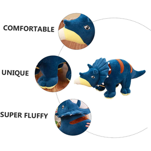Réaliste debout féroce dinosaure enfants jouant Animal <span class=keywords><strong>Dino</strong></span> jouets en peluche cadeaux d'anniversaire 19.7 pouces bleu vendre dinosaure jouet - Product Image 2