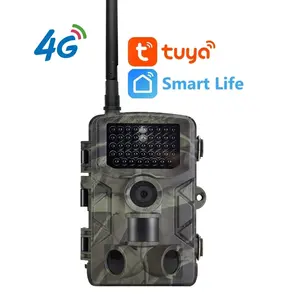 图雅4G LTE sim卡智能安全摄像头图雅808 30MP 2K 30FPS户外狩猎步道PIR运动隐藏远程监控