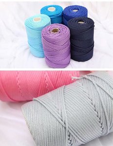 Fil Tressé Creux Fantaisie <span class=keywords><strong>en</strong></span> PP 3mm 240g pour Crochet, Corde Légère, Fil Glacé, Idéal pour Bricolage Chapeau d'Été et Coussin Fait Main - Product Image 5