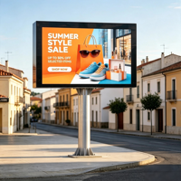 Mur vidéo publicitaire extérieur étanche IP65, panneau LED en aluminium P2.9 P3.91 P4.81 P6.25 pour centre commercial, magasin