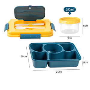 Wholesale SYH687 Microwave Safe Rectangular Plastic Lunch Box Tableware Food Container Partition Small <b>Bowl</b> Separation - Product Image 4