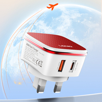 Cargador LDNIO A2405C al por Mayor con Logotipo Personalizado, 30W PD QC, Carga Rápida, Doble Puerto USB C y USB A, Enchufe de Pared para Viajes Internacionales