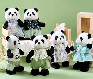 Muñeca Personalizada Zaves de 12 Pulgadas, Panda, Decoración del Hogar, Arte Moderno, Estilo Antiguo, Ropa Linda y Acogedora para Niñas, Vestido, Estilo de Pie con una Pierna - Product Image 6