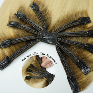 Extensiones <span class=keywords><strong>de</strong></span> Cabello con Clip <span class=keywords><strong>de</strong></span> Alta Calidad, Cabello Humano Virgen Remy, Extensiones <span class=keywords><strong>de</strong></span> Cabello con Clip Tipo Octopus - Product Image 5