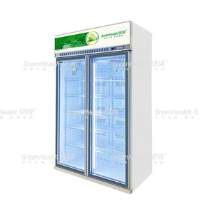 Utilisation commerciale étage debout <span class=keywords><strong>deux</strong></span> portes <span class=keywords><strong>porte</strong></span> en verre verticale réfrigérateur congélateur vitrine - Product Image 3