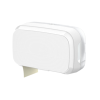 Distributeur de papier toilette Wisekleen Mini Twin Jumbo Roll en forme d'armoire, porte-serviettes, porte-rouleaux de papier toilette pour salle de bain