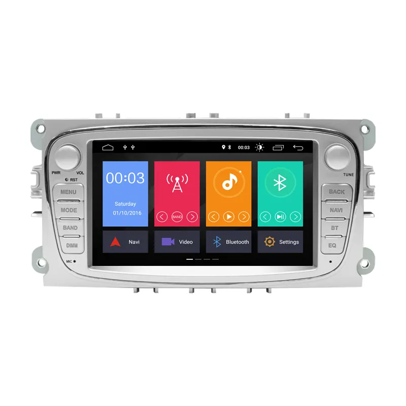Per Ford Focus ll 2008-2011 Audio Auto Radio Android 1 16G Silver 2 DIN sistema di navigazione GPS per Auto portatile