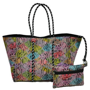Bolsa de Compras de Playa de Gran Capacidad Personalizada al por Mayor, Bolsa de Mano Transpirable Perforada, Liquidación de Existencias, Bolsa de Mano Tejida para Buceo - Product Image 6