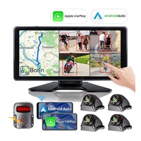 Angle mort 10.36 pouces IPS écran tactile WiFi sans fil Apple Carplay Android-Auto 4CH enregistrement DVR moniteur avec Mini caméra AHD1080P