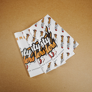 Giá Thấp Tùy Chỉnh In Ấn Logo Cấp Thực Phẩm Không Thấm Mỡ Giấy Bao Bì Bánh Hamburger Bánh Sandwich Dùng Một Lần Không Thấm Mỡ Giấy - Product Image 4