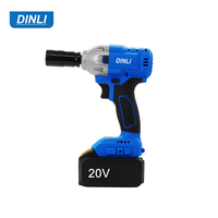 Clé à chocs sans fil industrielle DINLI DL-04 20V Li-Ion rechargeable, moteur sans balais, couple maximal 320 N.m, 1200 tr/min, 18+1 réglages de couple