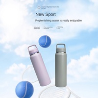 Thermos personnalisé de grande capacité en acier inoxydable 304 Bouilloire portable pour le thé et le sport au design moderne avec couvercle étanche pour l'extérieur