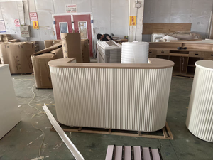 2025 Lucky Salon Furniture Customized Front <b>Desk</b> Cashier <b>Desk</b> Clothing Store Beauty Salon Special Reception Table - Product Image 6