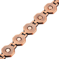 Bracelet magnétique thérapeutique pour homme en bronze rouge Cooper, style berbère, inspiré de la biologie, bracelet africain tendance