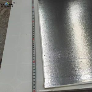 Plafonds suspendus en grille stratifiée en PVC de 60x60 7Mm d'épaisseur Plain 975 Pvc Gypse Dalles de Plafond Titen - Product Image 3