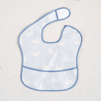 Bavoirs pour tout-petits avec logo personnalisé, sans BPA, motif de fleurs fraîches, doux, avec fermeture à boucle, imperméables, avec poche pliable