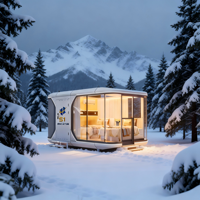 Capsule spatiale de luxe pour l'extérieur, maison préfabriquée modulaire, mini-cabane pour hôtel de villégiature, Airbnb, pod de vie intelligent