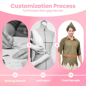 Костюм эльфа в деревенском стиле, одобренный BSCI, зеленая туника эльфа с острым капюшоном для сценических выступлений и кастомизации косплея - Product Image 2