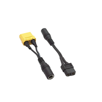 Câble d'alimentation Zeanda 18AWG XT60 DC5521 Connecteur femelle à balle 5.5X2.1mm 5.5X2.5mm Isolation PVC IP67 12V-350V