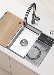 Fregadero de Cocina de Acero Inoxidable 304 Reforzado, de un Solo Tazón Grande, Fácil de Limpiar, para Uso Doméstico - Product Image 5