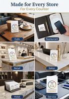 Mini-étiquette NFC personnalisable en PVC avec code QR pour téléphone, carte de visite électronique NTAG213/215 pour avis sur les réseaux sociaux