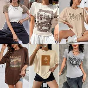 Venta Directa de Fábrica, Camiseta de Cuello Redondo de Manga Corta y Larga para Hombre y Mujer, Camiseta Blanca Estampada - Product Image 6